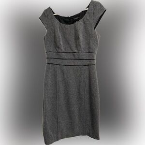 White House Black Market Gray Strapless Dress